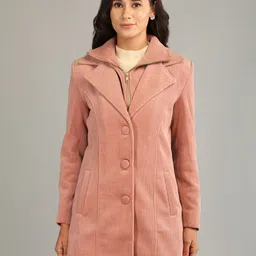 honnete 100 % Polyester Solid Coat For Women image 4