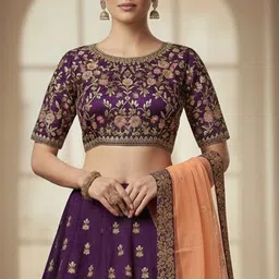 anugrah textile Floral Print Semi Stitched Lehenga Choli image 2