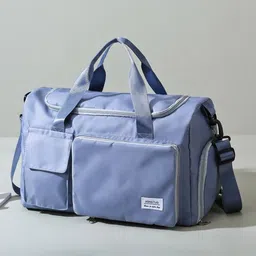 41 L Gym Duffel Bag - Luxury Fashion Fitness Bag in Oxford Material with Multifunctional Open - Grey-image-34