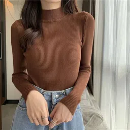 nt clothing Pack of 2 Casual Regular Sleeves Solid Women Multicolor Top image 5