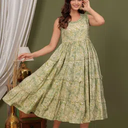 houseofcommon Women Embroidered, Printed Viscose Rayon Flared Kurta-picture-20