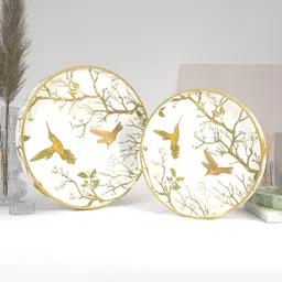 Ember Gloriole Decorative Round Set for Serving & Kitchen Use, Wooden Tray-image-20