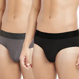 freecultr Pack of 2 Underwear Anti Bacterial Micromodal BreatheTech Solid Men Brief image 1