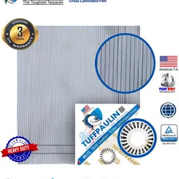 tuffpaulin 12FTX12FT-150GSM-SILVER Tarpaulin Tent - For Truck body, Car, Bike and Train Wagon Cover, Grain Covers, Pond Liners, Poultry Curtains, Fumigation Cover, Industrial Equipment Cover, more than 1000 applications - providing, shelter from inclement weather, protecting flooring from paint drips image 2