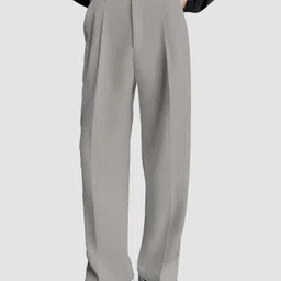 ftx Men Relaxed Silver Lycra Blend Trousers image 1