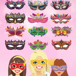 Eye Mask Photo Props for Bachelorette Party, Birthday, Wedding, Dance Party-image-8