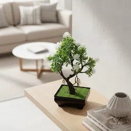 hdx enterprise Faux Flower Tree Beautiful case Home Decor Artificial plant Green, White Iris Artificial Flower with Pot image 5