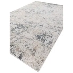 asterlane Grey Abstract Viscose 6 ft X 9 ft Machine Made Carpet image 3