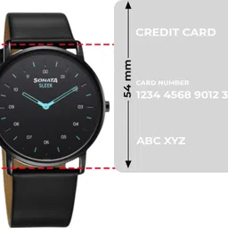 sonata Analog Black Dail With Black Leather Strap Analog Watch - For Men 7152NL01|7152NL01|7152NL01 image 4