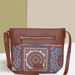 zouk Multicolor Women Sling Bag Multicolor Mandala Print U Shaped Sling Bag-picture-30