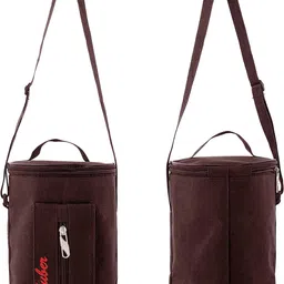heart home Canvas waterproof Adjustable Strap Lunch Bag with One Small Zip Pocket Waterproof Lunch Bag image 5