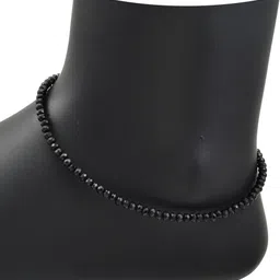 high trendz Designer Black Crystal Crystal Anklet image 3
