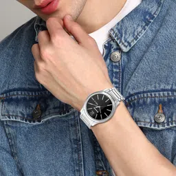 sonata Essential Gents collection Analog Watch - For Men NT77082SM03W image 3