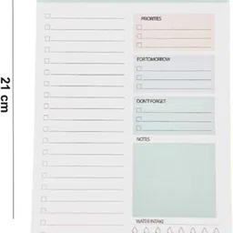 greeshma Daily Planner To Do List Notepad Organizer Writing Pad for Home, Office, A5 Planner Single Rule 50 Pages image 2