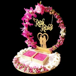 rn collection Pink Circle 02 Wood Decorative Platter image 2