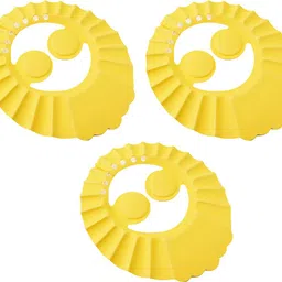 niloro Shower Cap Yellow (Pack of 3) for Bathing and Hair Protection-picture-11