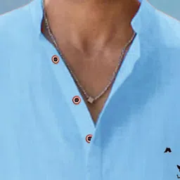 deelmo Men Solid Cotton Blend Straight Kurta image 3