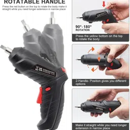 totu Multifunctional 47 pcs Dual Position Handle cordless rechargeable Tools Electric Precision Screwdriver Set image 5