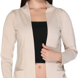 in love Women Straight 3/4th Sleeve Brown Shrug-picture-25