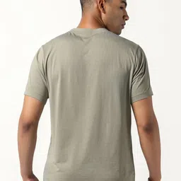 damensch Men Printed Crew Neck Cotton Blend Grey T-Shirt image 3