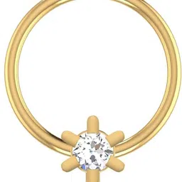 avsar Gargee 14kt Cubic Zirconia Yellow Gold Nose Wire-picture-12