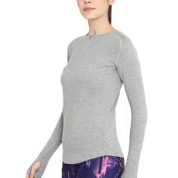 ap'pulse Pack of 2 Women Solid Round Neck Pure Cotton Grey T-Shirt image 3