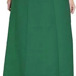 First Trend Fashions Women Underskirt Sari saree readymade Dark Firozi color fast Waist38 Pure Cotton Petticoat-image-97