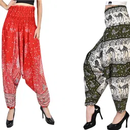 letz dezine Printed Rayon Women Harem Pants-picture-23