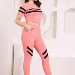 ambika fashion Striped Women Track Suit image 4