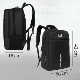 markway AntiTheft Backpack Bag with 15.6 Inch Laptop Compartment & USB Charging Port BAG Waterproof School Bag image 3