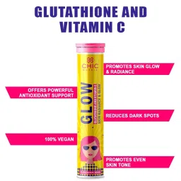 Chicnutrix Skin Whitening and Hair Growth Supplements - For Hairfall Control, Bouncy Hair & Glowing Skin - No Added Sugar - 20 Effervescent Tablets - Raspberry & Strawberry Lemon Flavour… image 3