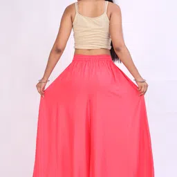 hbcloths Women Comfort Fit Pink Viscose Rayon Trousers image 2