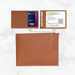 delcy Men Casual Brown Artificial Leather Wallet image 2