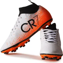 axpro CR7 Ronaldo White Ankle Synthetic TPU Studs Football Shoes For Men image 5