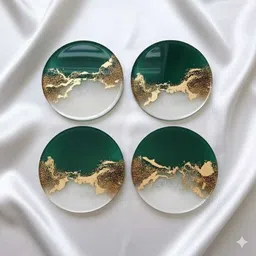 vision craft resin Round Resin Coaster Set image 3