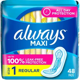 always Maxi Unscented Pads without Wings Regular 48 Count Sanitary Pad-picture-18