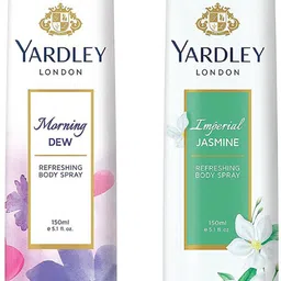 yardley london Women Morning Dew and Imperial Jasmine 150ML Each (Pack of 2) Deodorant Spray - For Women-picture-32