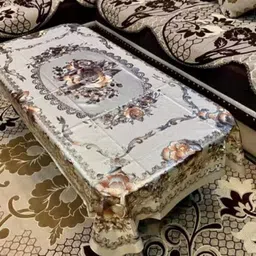 lala hathrasi Plastic 4 Seater Floral Table Cover image 2