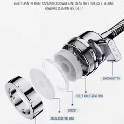 kamal SPR-0786 360 Degree Movable Kitchen Water-Saving Sprinkler Three|Suitable for 22mm & 24mm Aerator Foam Flow Faucet image 5