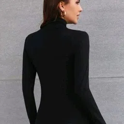 tusi Women Full Sleeve Solid Sweatshirt image 2