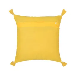 MONKDECOR Yellow & Blue 2 Pieces Geometric Square Cushion Covers image 2