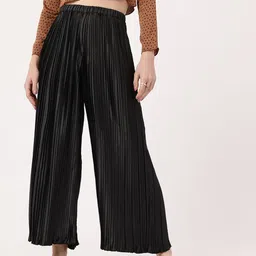 dressberry Women Regular Fit Black Polyester Trousers-picture-18