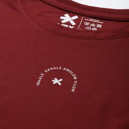 hrx by hrithik roshan Women Printed Round Neck Pure Cotton Brown T-Shirt image 2