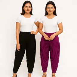 cozyplay Solid Viscose Women Harem Pants-picture-18