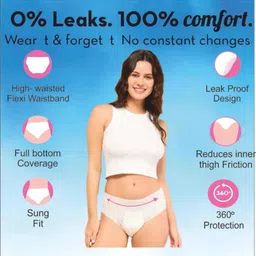 zeeqpenti Disposable Menstrual Period Panties|12 Hr Leak Proof|M-L Sanitary Pad image 3