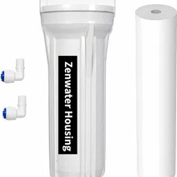 mg water Zenwater Housing Kit & Elbow with 10inch Spun Filter For RO Water Purifier_20 Solid Filter Cartridge-picture-48