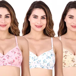 tarnpreet Pack of 3 Women Balconette Lightly Padded Bra-picture-29