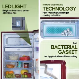 haier 165 L Direct Cool Single Door 1 Star Refrigeratorwith DEFT TechnologyLarge Vegetable Box image 2