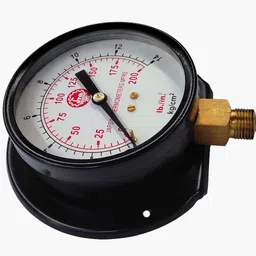 japsin 150MM Dial Pressure Gauge 0-200 PSI, MS Body, Bottom Connection 3/8" Brass Ring Gauge image 3