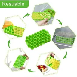 tarsariya mart Freezer Moulds Small Cubes Multicolor Silicone Ice Cube Tray image 3